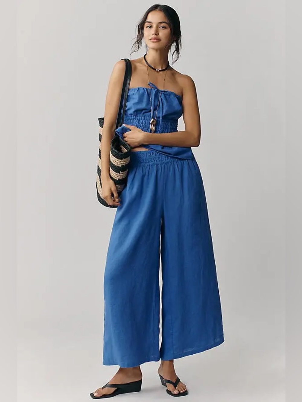 Anthropologie Somerset Linen Pull-On Pants